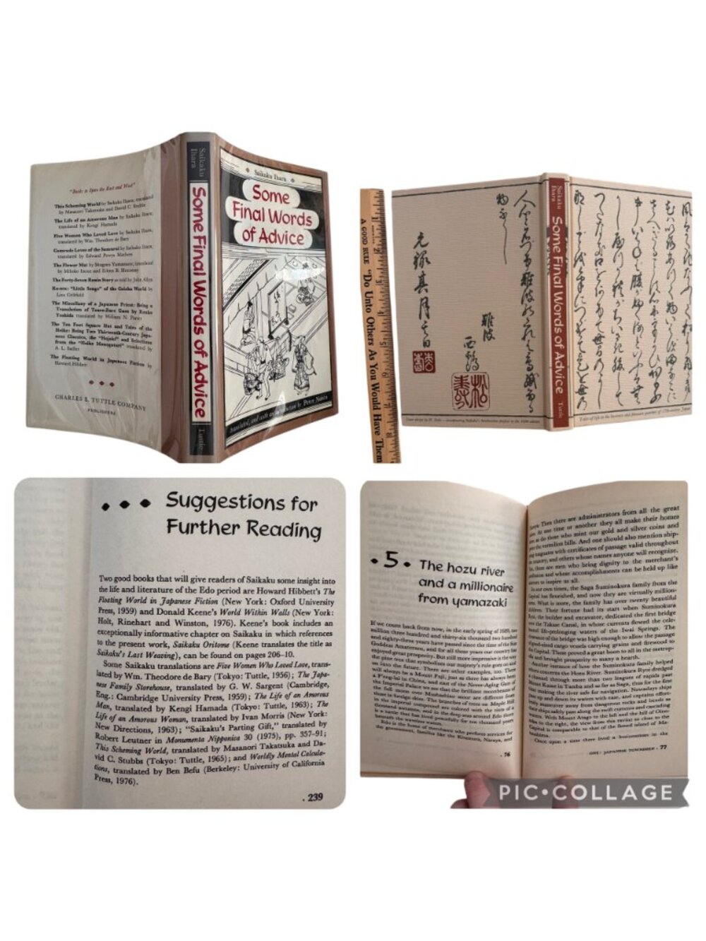 Some Final Words Of Advice Saikaku Ihara Peter Nosco HC 1980 Japan English Ed. - Picture 5 of 16